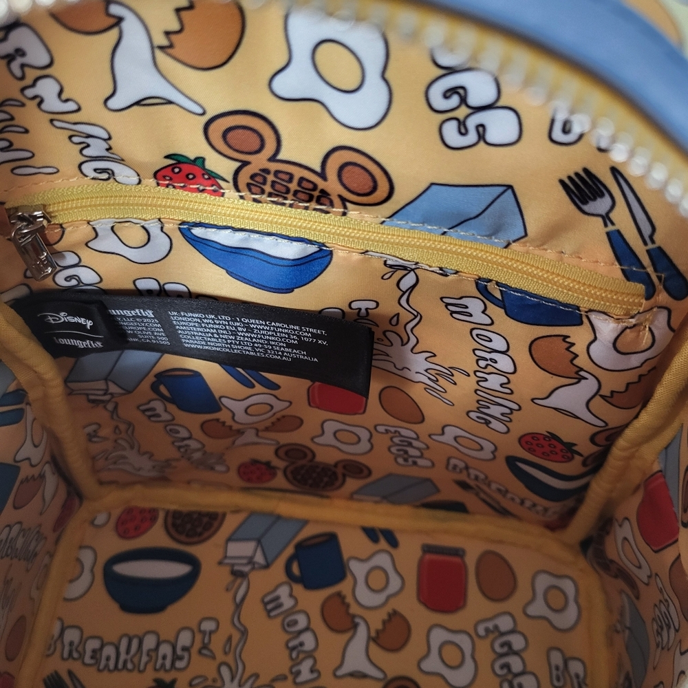 NWT Loungefly Waffle Scented Disney Mickey Mouse Backpack and Matching Wallet - Picture 12 of 16